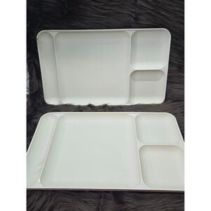 Tupperware Divided Tray White Plastic Serving Reusable Food Party Dish Organizer